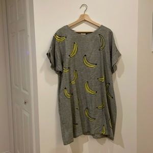Jenny Lemons Banana Print Dress, Free Size (see measurements!!) Gently Used!!